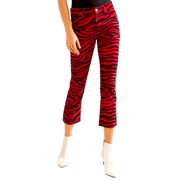 Isabel Marant Étoile Apolo tiger-print corduroy kick-flare pants –– NWT - Picture 6 of 17